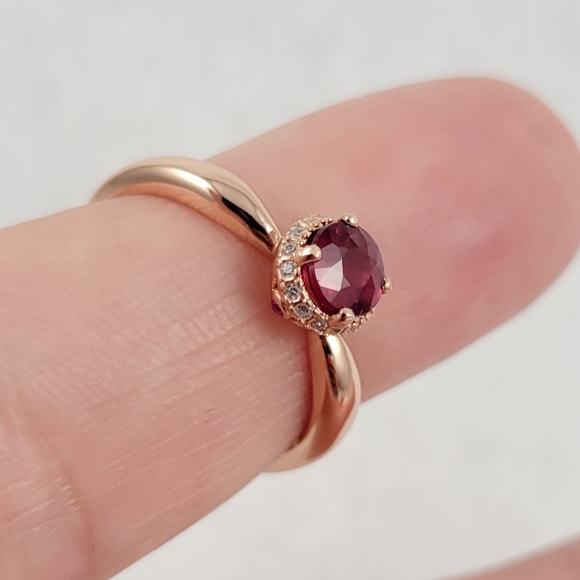 0.65ct Ruby Rose Gold Ring - Picture 5 of 13